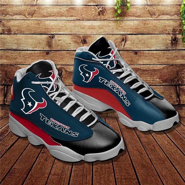 Men's Houston Texans JD13 Series High Top Leather Sneakers 001